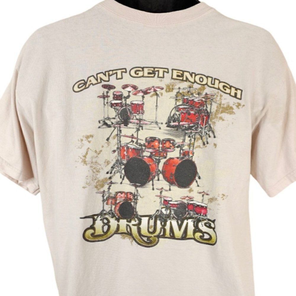 Drummer T Shirt Mens Size Large Cant Get Enough DrumsβPercussion Music